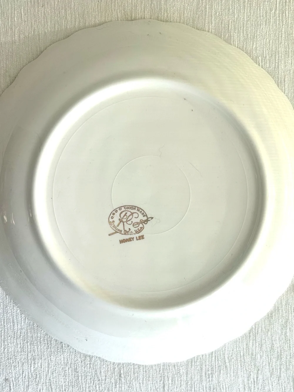 VINTAGE dish by royal china in honey lee pattern. floral blue purple swirl edge
